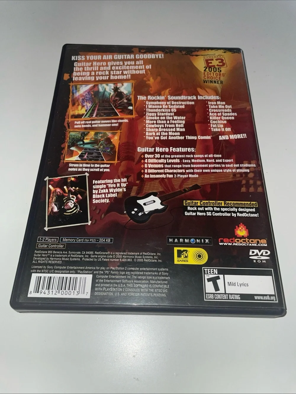 Guitar Hero (Sony PlayStation 2, PS2) Complete CIB